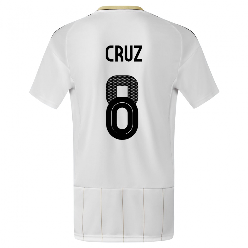 Hombre Camiseta Costa Rica Daniela Cruz #8 Blanco 2ª Equipación 24-26 La Camisa Perú