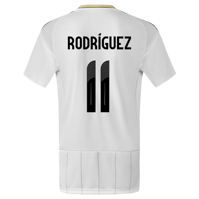 Hombre Camiseta Costa Rica Raquel Rodriguez #11 Blanco 2ª Equipación 24-26 La Camisa Perú