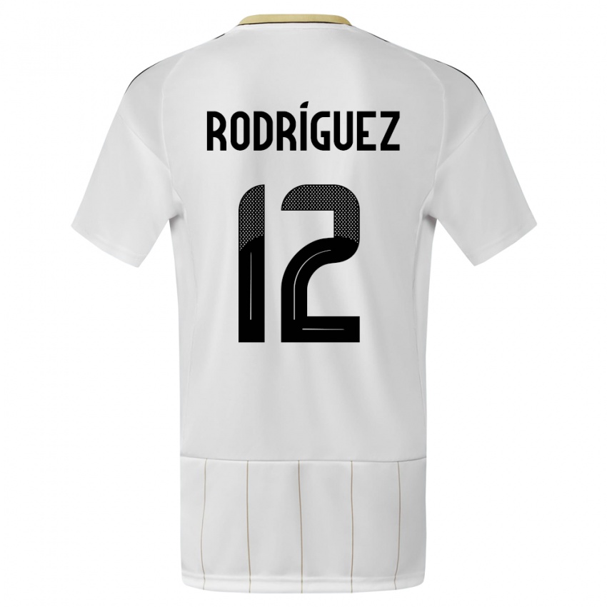 Hombre Camiseta Costa Rica Lixy Rodriguez #12 Blanco 2ª Equipación 24-26 La Camisa Perú