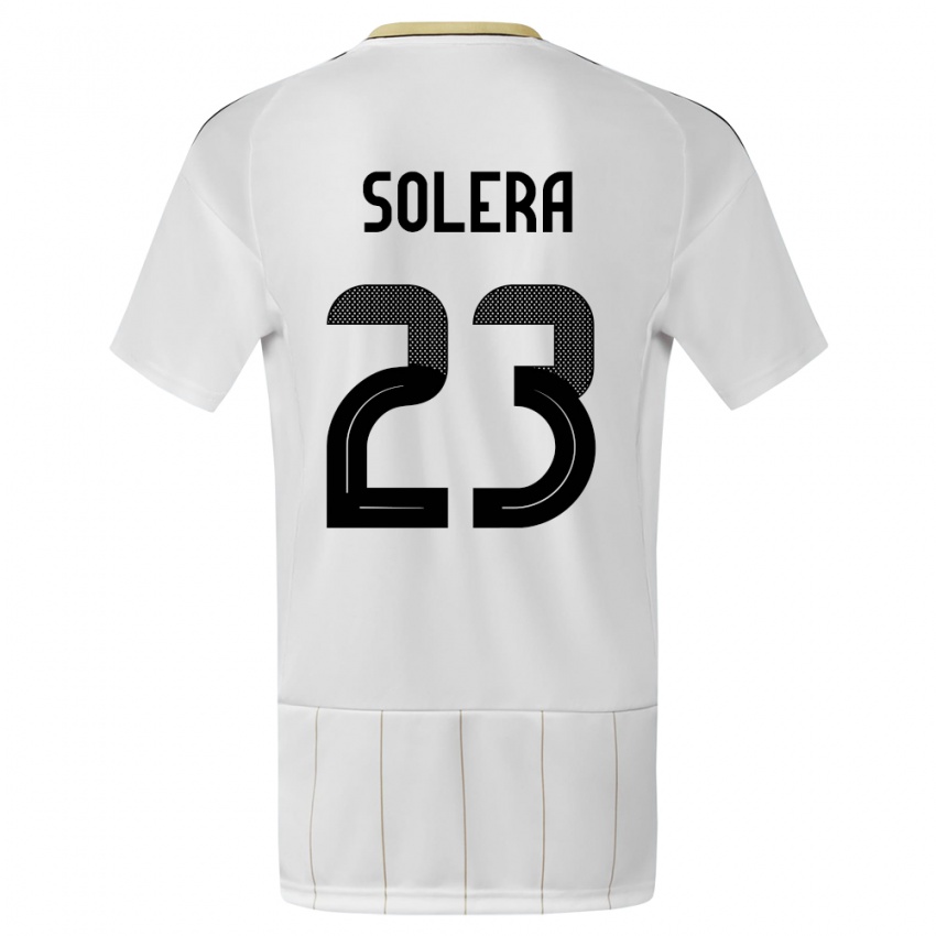 Hombre Camiseta Costa Rica Daniela Solera #23 Blanco 2ª Equipación 24-26 La Camisa Perú