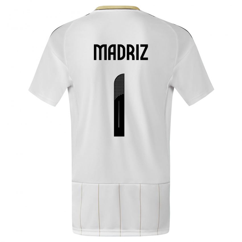 Hombre Camiseta Costa Rica Abraham Madriz #1 Blanco 2ª Equipación 24-26 La Camisa Perú