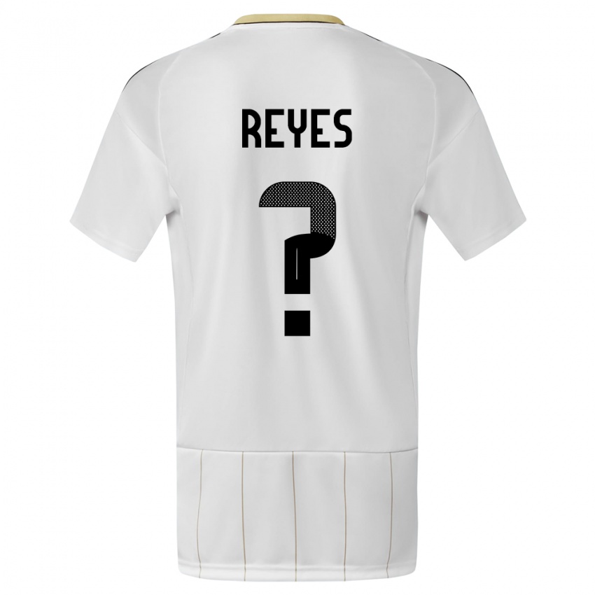 Hombre Camiseta Costa Rica Kenan Reyes #0 Blanco 2ª Equipación 24-26 La Camisa Perú