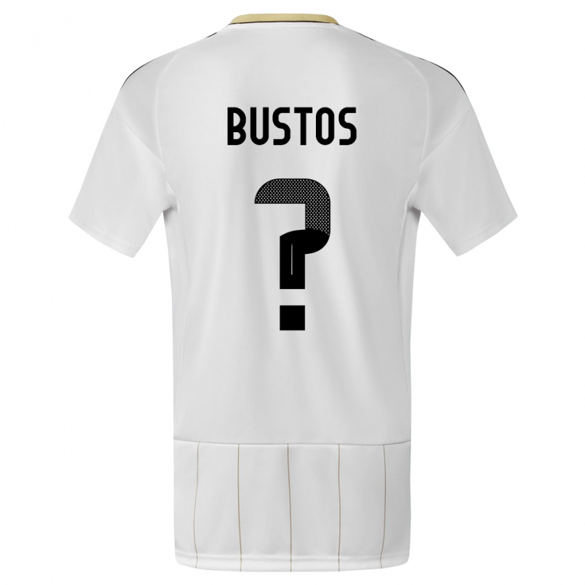 Hombre Camiseta Costa Rica Roy Bustos #0 Blanco 2ª Equipación 24-26 La Camisa Perú