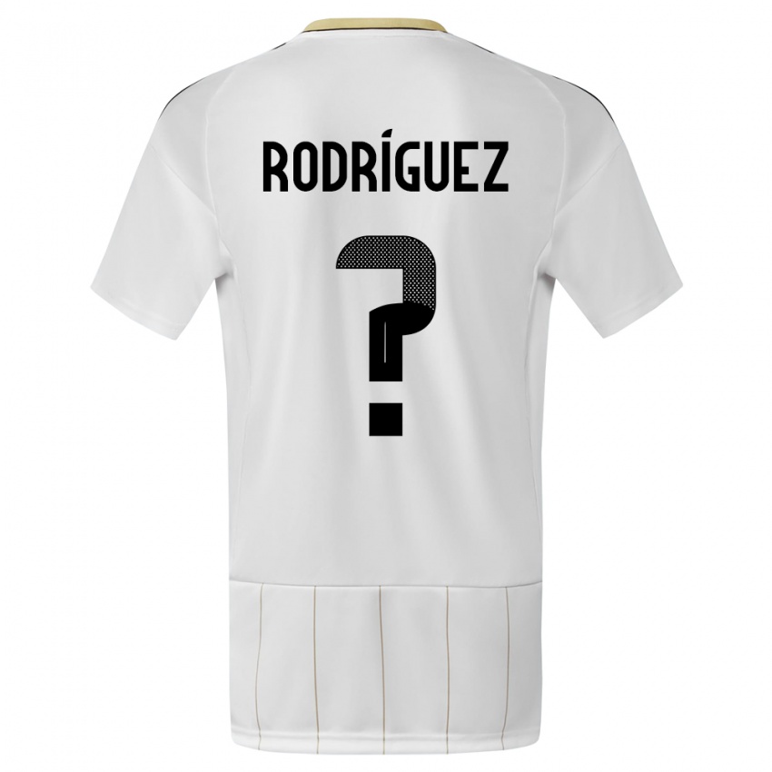 Hombre Camiseta Costa Rica Bradley Rodriguez #0 Blanco 2ª Equipación 24-26 La Camisa Perú