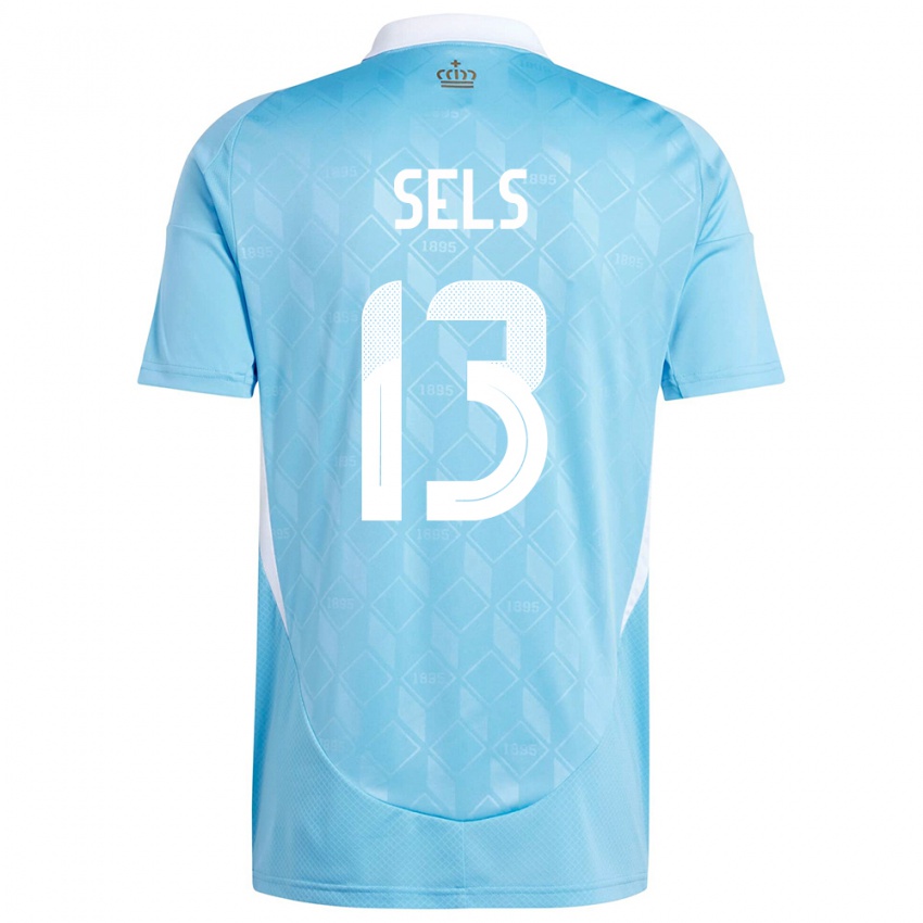 Hombre Camiseta Bélgica Matz Sels #13 Azul 2ª Equipación 24-26 La Camisa Perú