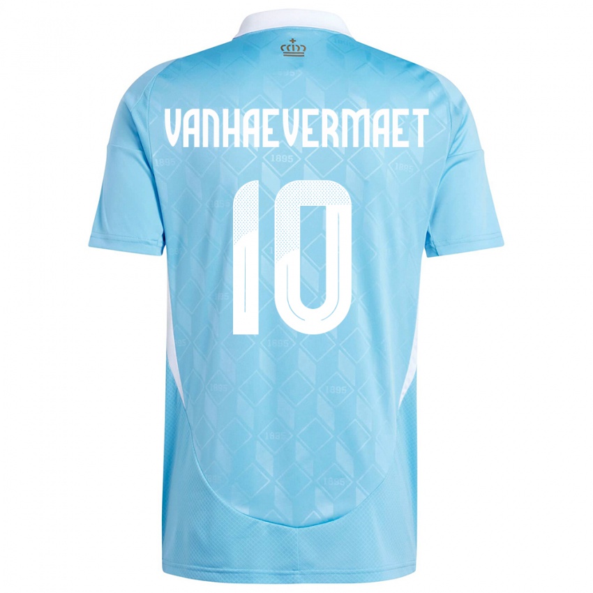 Hombre Camiseta Bélgica Justine Vanhaevermaet #10 Azul 2ª Equipación 24-26 La Camisa Perú