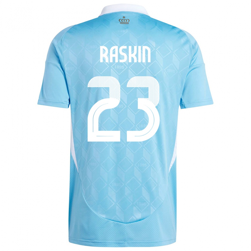 Hombre Camiseta Bélgica Nicolas Raskin #23 Azul 2ª Equipación 24-26 La Camisa Perú