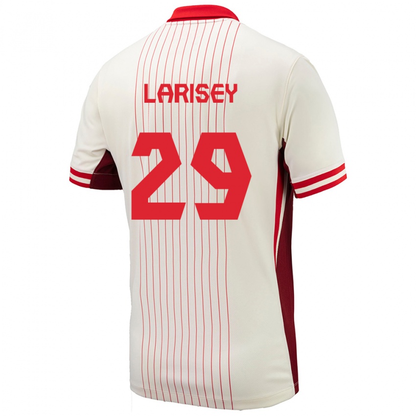 Hombre Camiseta Canadá Clarissa Larisey #29 Blanco 2ª Equipación 24-26 La Camisa Perú