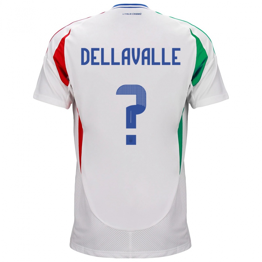 Hombre Camiseta Italia Alessandro Dellavalle #0 Blanco 2ª Equipación 24-26 La Camisa Perú