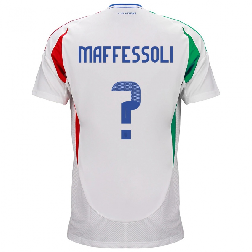 Hombre Camiseta Italia Manuel Maffessoli #0 Blanco 2ª Equipación 24-26 La Camisa Perú