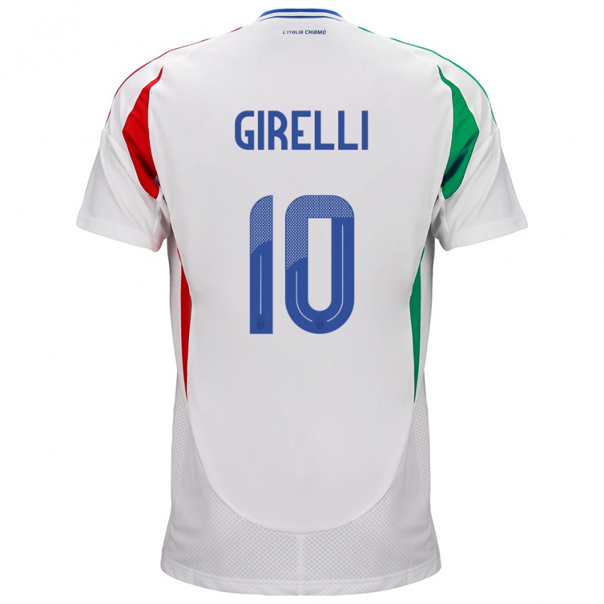 Hombre Camiseta Italia Cristiana Girelli #10 Blanco 2ª Equipación 24-26 La Camisa Perú