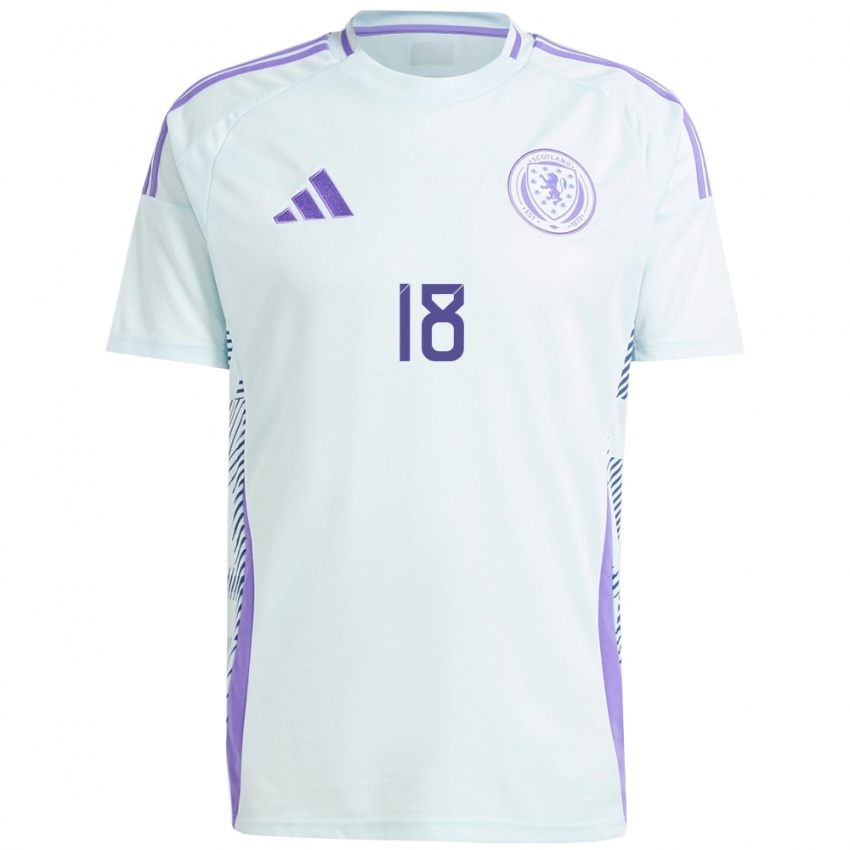 Hombre Camiseta Escocia Rudi Molotnikov #18 Azul Menta Claro 2ª Equipación 24-26 La Camisa Perú