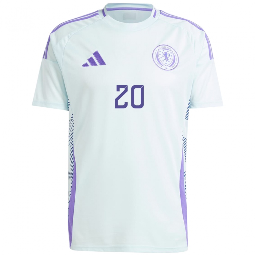 Hombre Camiseta Escocia Ryan Jack #20 Azul Menta Claro 2ª Equipación 24-26 La Camisa Perú