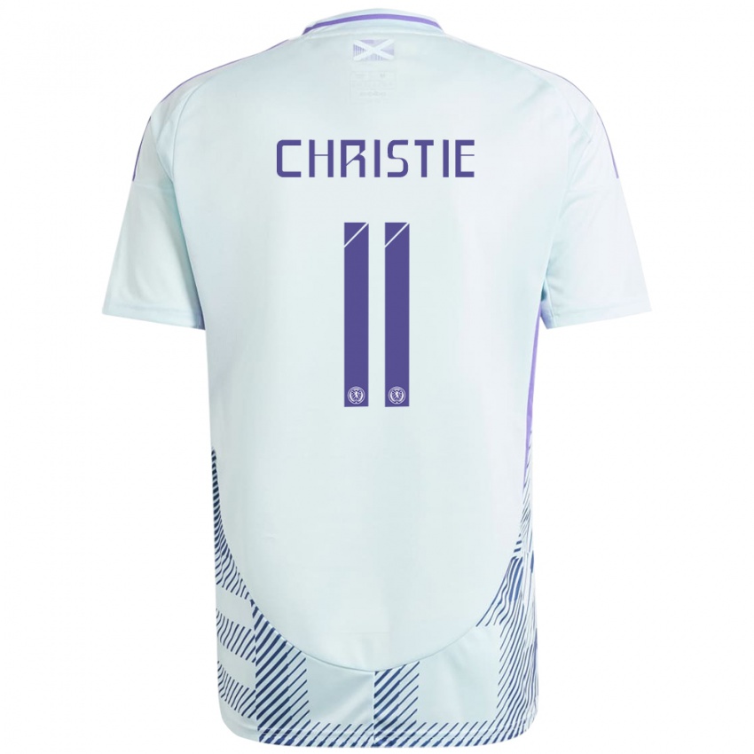 Hombre Camiseta Escocia Ryan Christie #11 Azul Menta Claro 2ª Equipación 24-26 La Camisa Perú