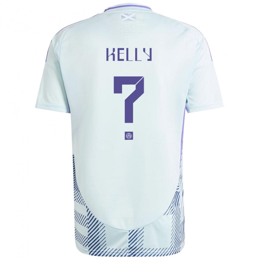 Hombre Camiseta Escocia Daniel Kelly #0 Azul Menta Claro 2ª Equipación 24-26 La Camisa Perú