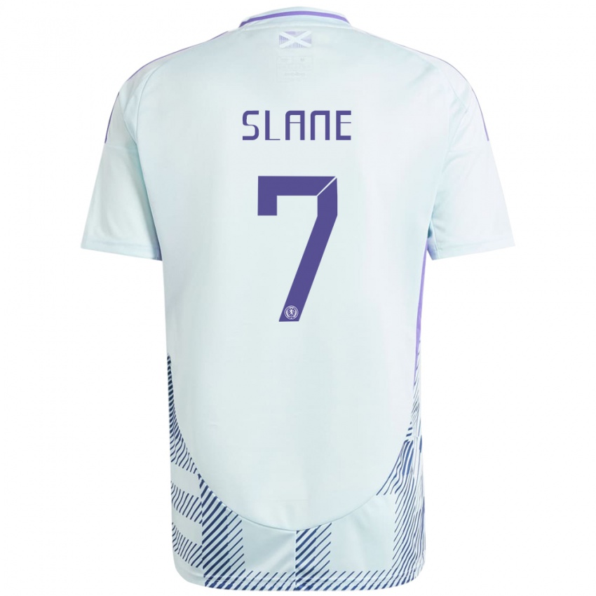 Hombre Camiseta Escocia Paul Slane #7 Azul Menta Claro 2ª Equipación 24-26 La Camisa Perú