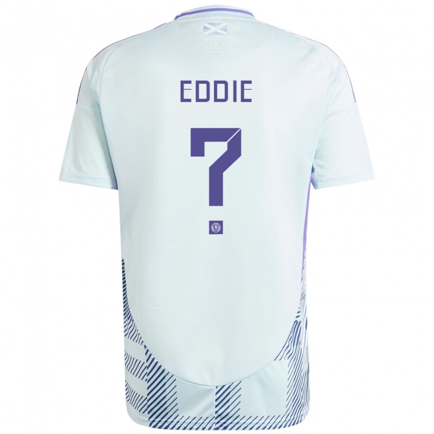 Hombre Camiseta Escocia Leah Eddie #0 Azul Menta Claro 2ª Equipación 24-26 La Camisa Perú