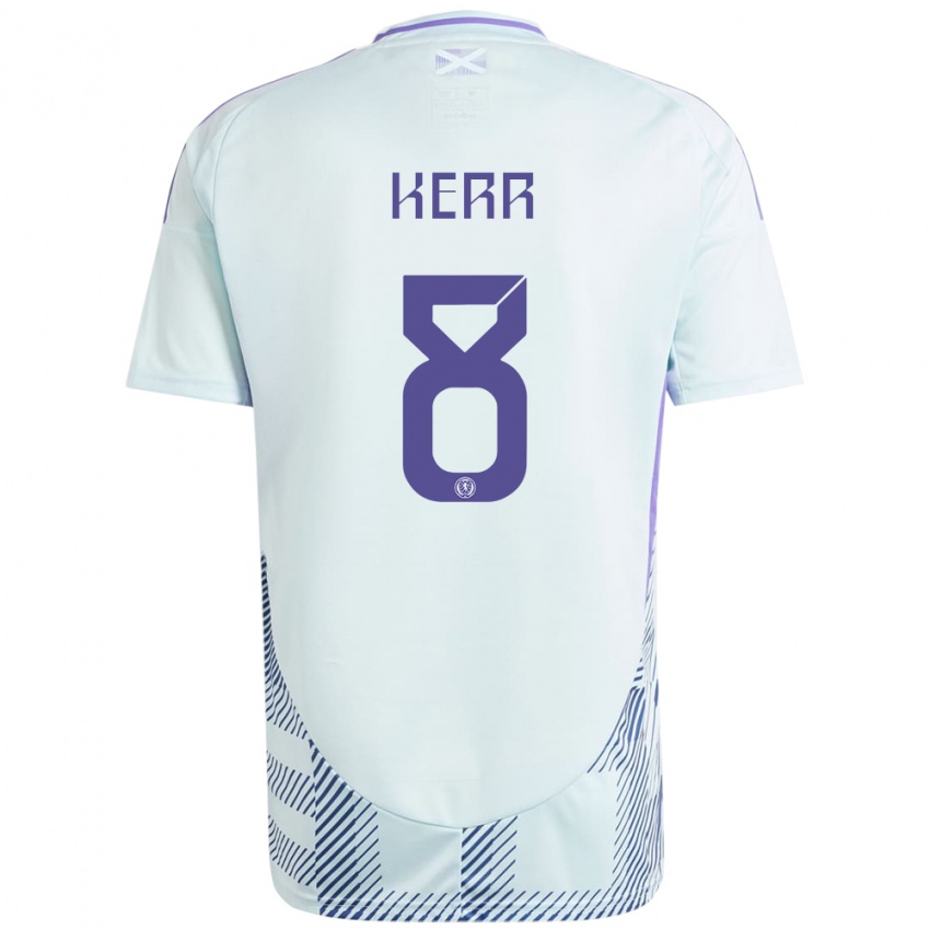 Hombre Camiseta Escocia Samantha Kerr #8 Azul Menta Claro 2ª Equipación 24-26 La Camisa Perú