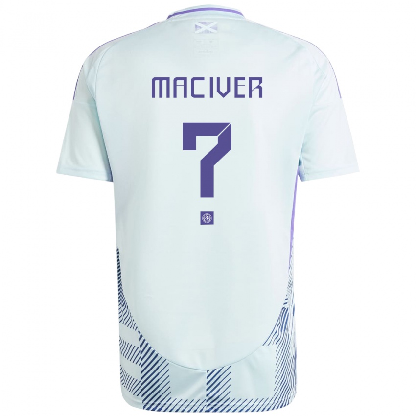 Hombre Camiseta Escocia Sandy Maciver #0 Azul Menta Claro 2ª Equipación 24-26 La Camisa Perú