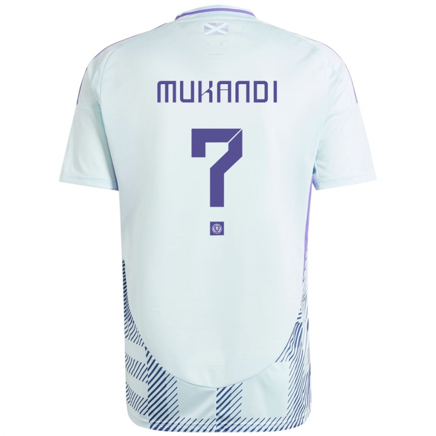 Hombre Camiseta Escocia Emma Mukandi #0 Azul Menta Claro 2ª Equipación 24-26 La Camisa Perú