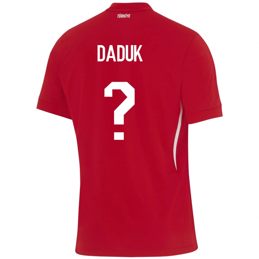 Hombre Camiseta Turquía Emir Dadük #0 Rojo 2ª Equipación 24-26 La Camisa Perú