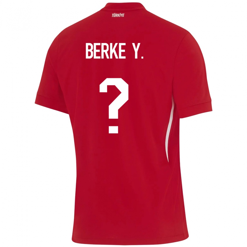 Hombre Camiseta Turquía Berke Yıldırım #0 Rojo 2ª Equipación 24-26 La Camisa Perú