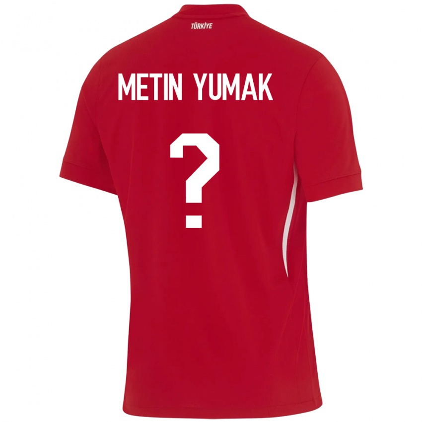 Hombre Camiseta Turquía Yiğit Metin Yumak #0 Rojo 2ª Equipación 24-26 La Camisa Perú