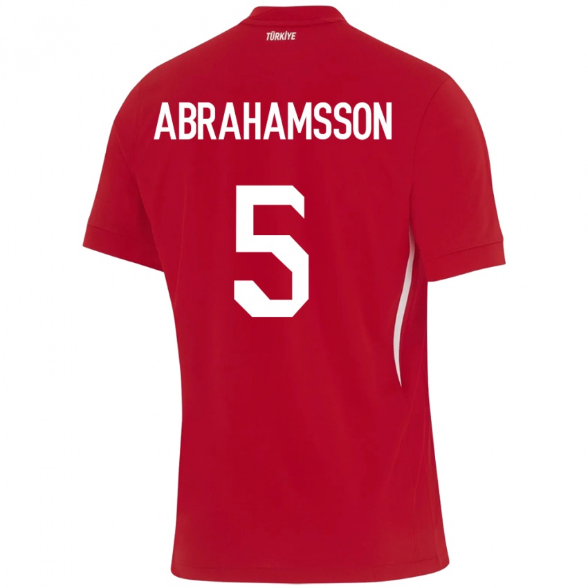 Hombre Camiseta Turquía Sejde Aylin Abrahamsson #5 Rojo 2ª Equipación 24-26 La Camisa Perú