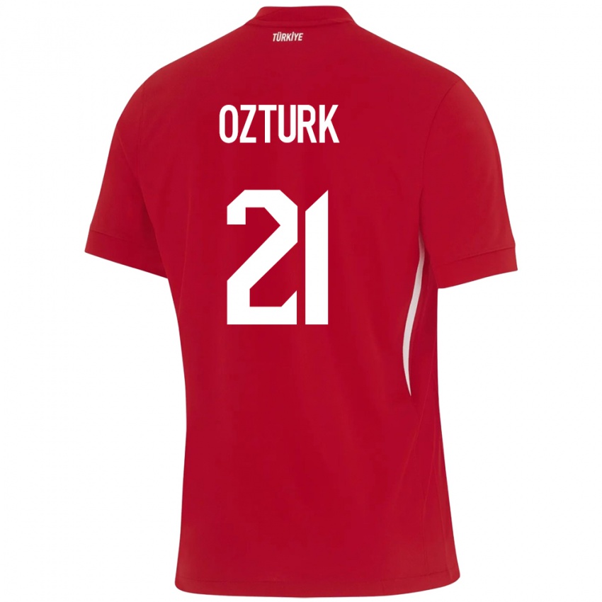 Hombre Camiseta Turquía Melike Öztürk #21 Rojo 2ª Equipación 24-26 La Camisa Perú