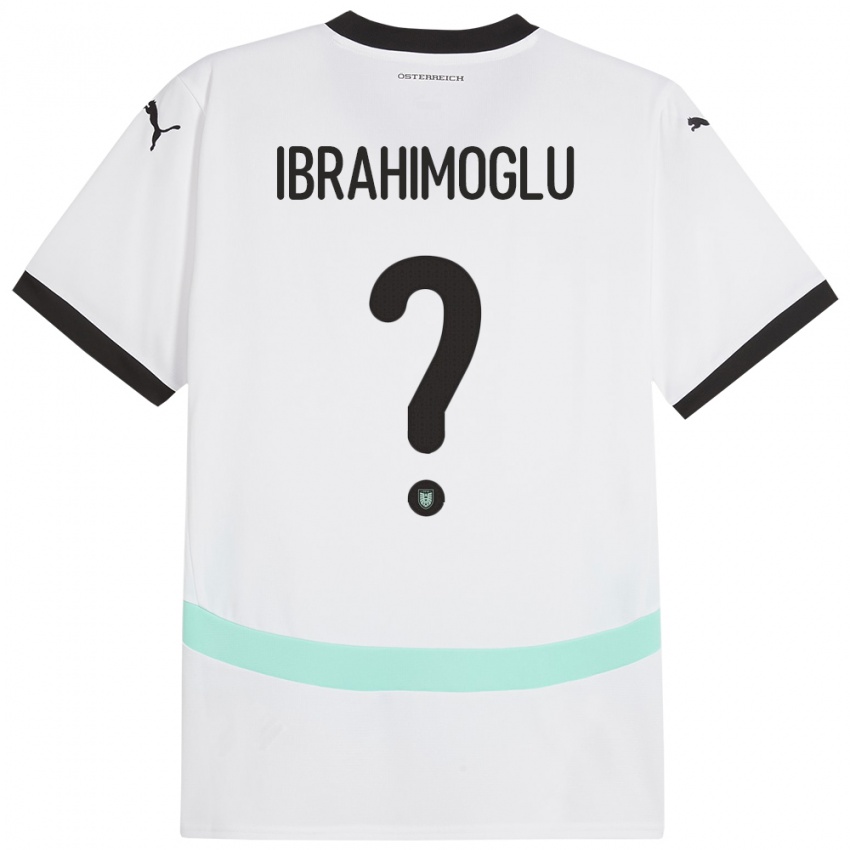 Hombre Camiseta Austria Mücahit Ibrahimoglu #0 Blanco 2ª Equipación 24-26 La Camisa Perú