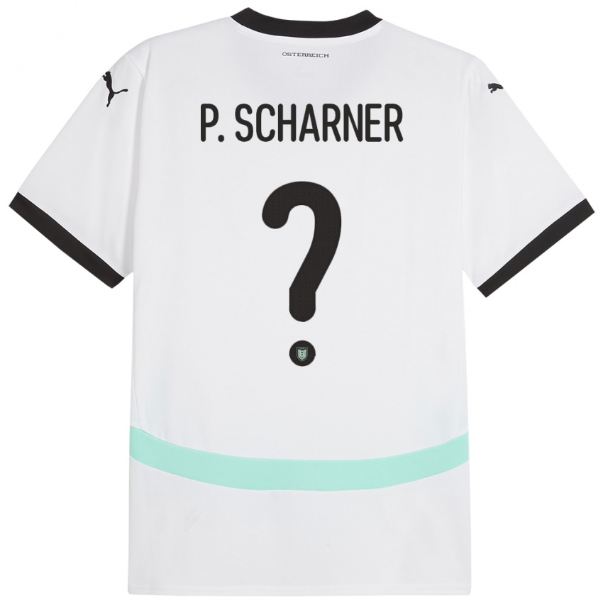 Hombre Camiseta Austria Paul Scharner #0 Blanco 2ª Equipación 24-26 La Camisa Perú