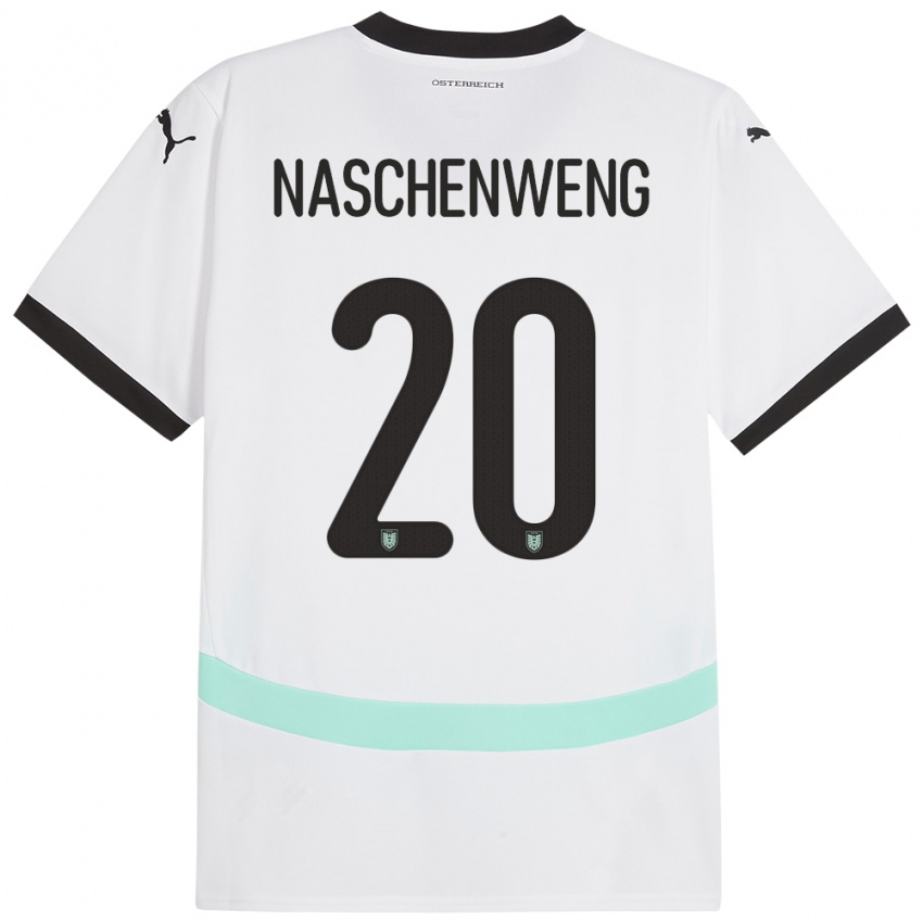 Hombre Camiseta Austria Katharina Naschenweng #20 Blanco 2ª Equipación 24-26 La Camisa Perú