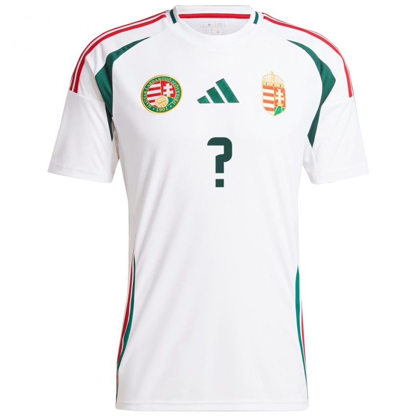 Hombre Camiseta Hungría Botond Nyikos #0 Blanco 2ª Equipación 24-26 La Camisa Perú