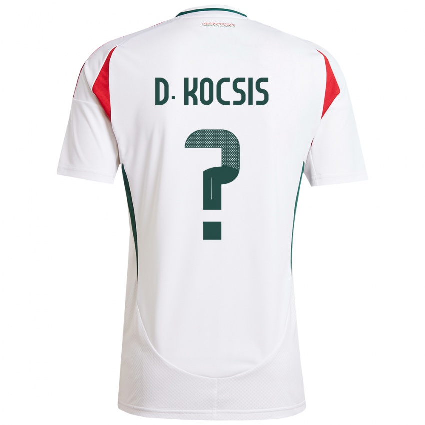 Hombre Camiseta Hungría Dominik Kocsis #0 Blanco 2ª Equipación 24-26 La Camisa Perú