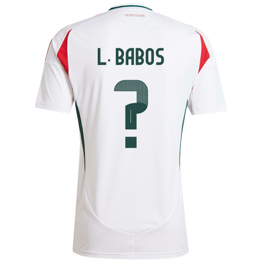 Hombre Camiseta Hungría Levente Babós #0 Blanco 2ª Equipación 24-26 La Camisa Perú