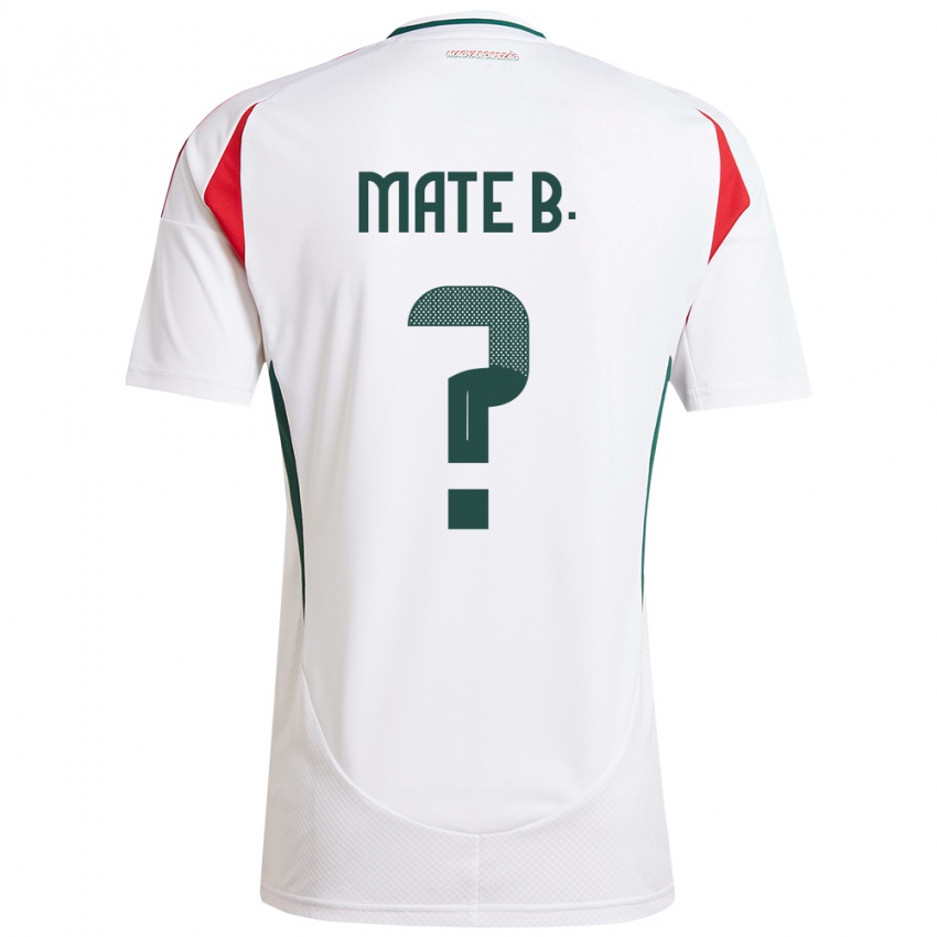 Hombre Camiseta Hungría Máté Balogh #0 Blanco 2ª Equipación 24-26 La Camisa Perú