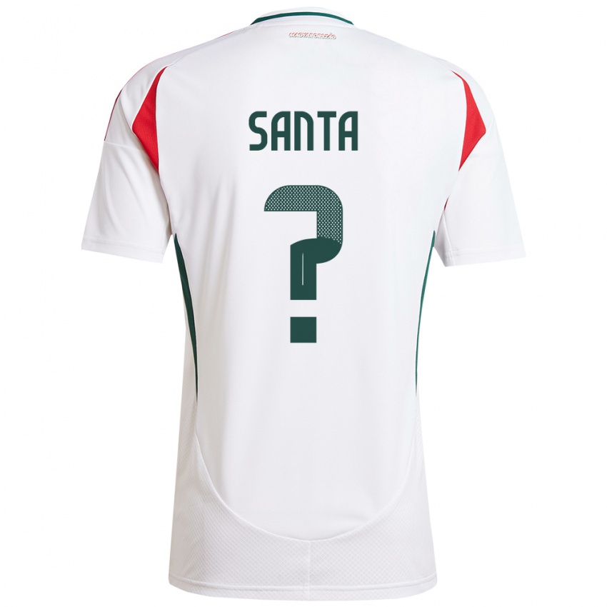 Hombre Camiseta Hungría Milán Sánta #0 Blanco 2ª Equipación 24-26 La Camisa Perú