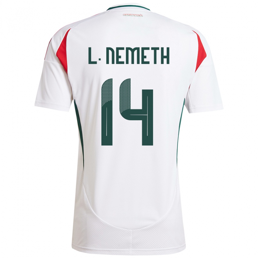 Hombre Camiseta Hungría Loretta Németh #14 Blanco 2ª Equipación 24-26 La Camisa Perú