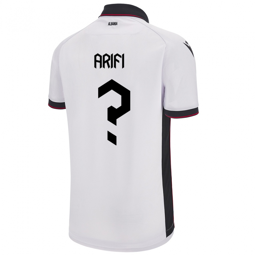 Hombre Camiseta Albania Ergis Arifi #0 Blanco 2ª Equipación 24-26 La Camisa Perú