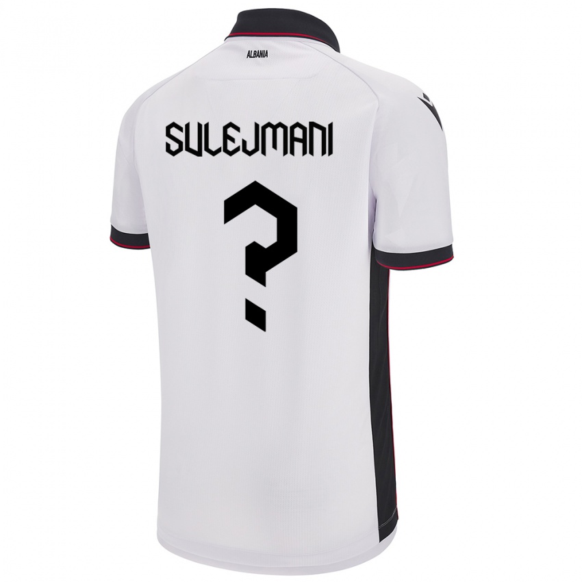 Hombre Camiseta Albania Muhadin Sulejmani #0 Blanco 2ª Equipación 24-26 La Camisa Perú