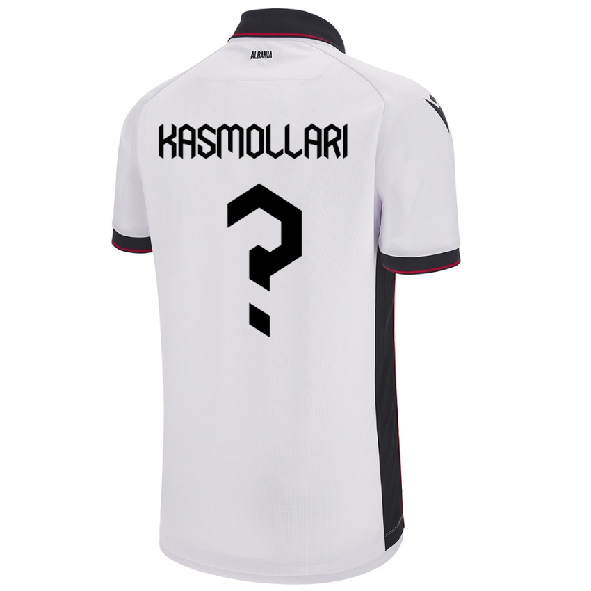 Hombre Camiseta Albania Oresti Kasmollari #0 Blanco 2ª Equipación 24-26 La Camisa Perú