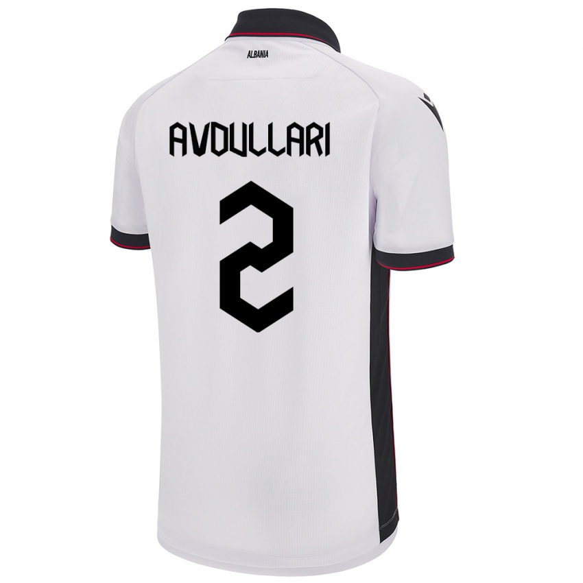 Hombre Camiseta Albania Davide Avdullari #2 Blanco 2ª Equipación 24-26 La Camisa Perú