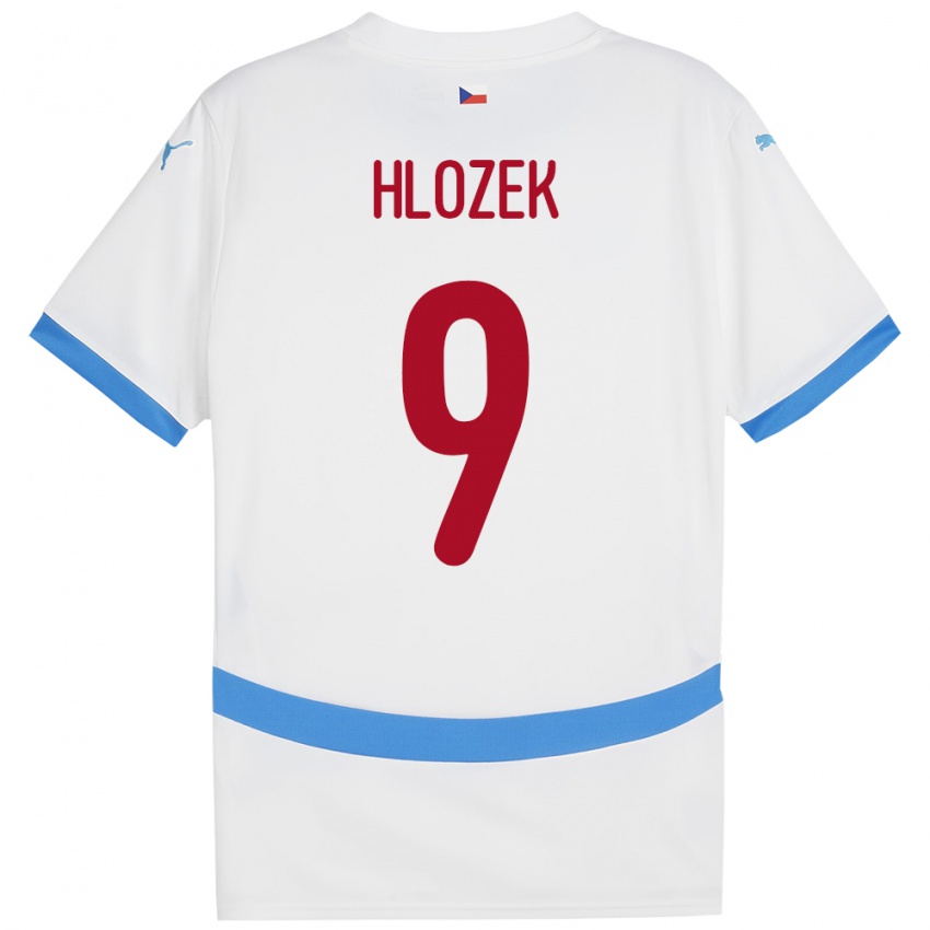 Hombre Camiseta Chequia Adam Hlozek #9 Blanco 2ª Equipación 24-26 La Camisa Perú