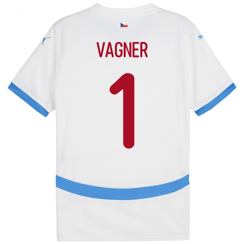 Hombre Camiseta Chequia Matyas Vagner #1 Blanco 2ª Equipación 24-26 La Camisa Perú