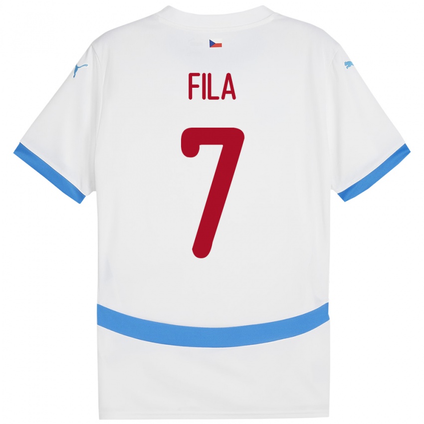 Hombre Camiseta Chequia Daniel Fila #7 Blanco 2ª Equipación 24-26 La Camisa Perú