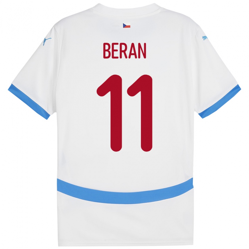 Hombre Camiseta Chequia Stepan Beran #11 Blanco 2ª Equipación 24-26 La Camisa Perú