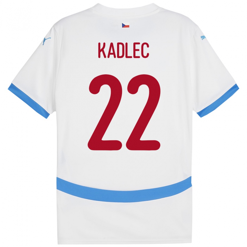 Hombre Camiseta Chequia Adam Kadlec #22 Blanco 2ª Equipación 24-26 La Camisa Perú