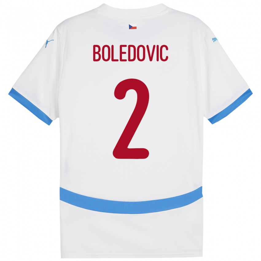 Hombre Camiseta Chequia Tobias Boledovic #2 Blanco 2ª Equipación 24-26 La Camisa Perú