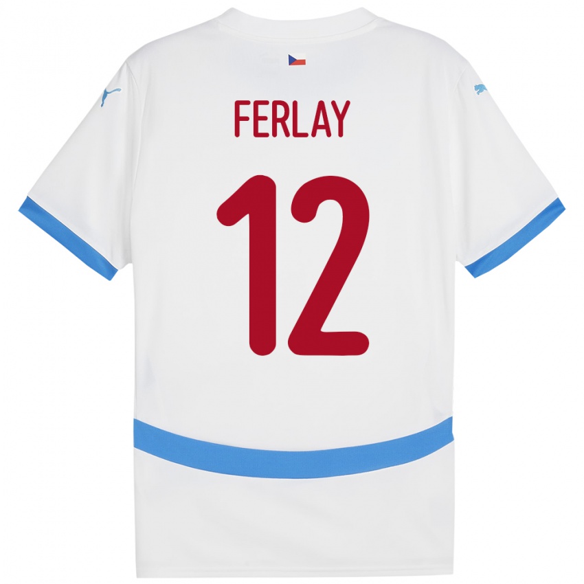 Hombre Camiseta Chequia Ruben Ferlay #12 Blanco 2ª Equipación 24-26 La Camisa Perú