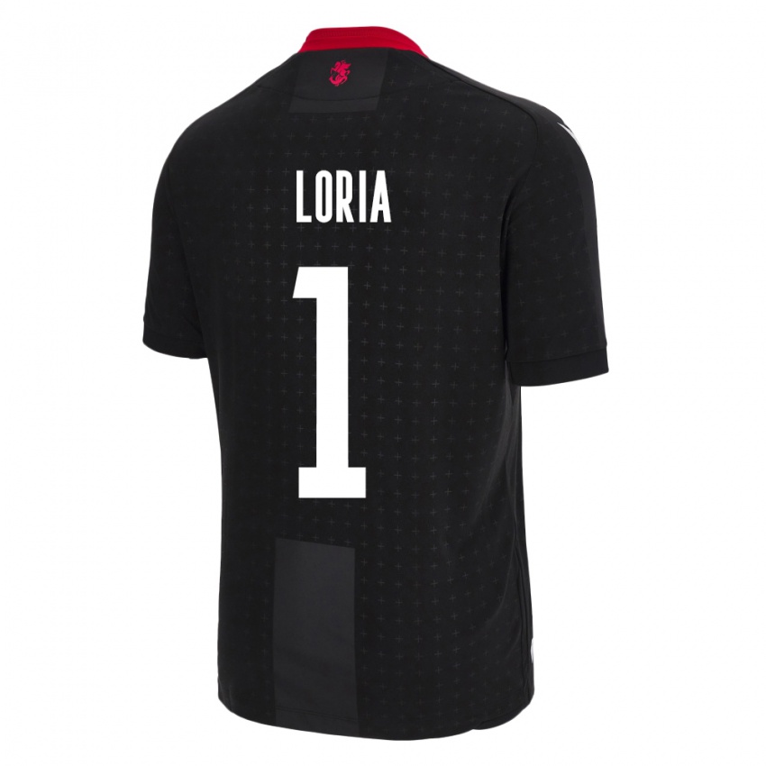 Hombre Camiseta Georgia Giorgi Loria #1 Negro 2ª Equipación 24-26 La Camisa Perú